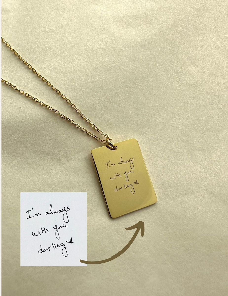 Personalized handwriting necklace