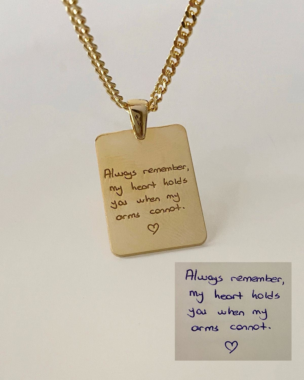 Personalized handwriting necklace